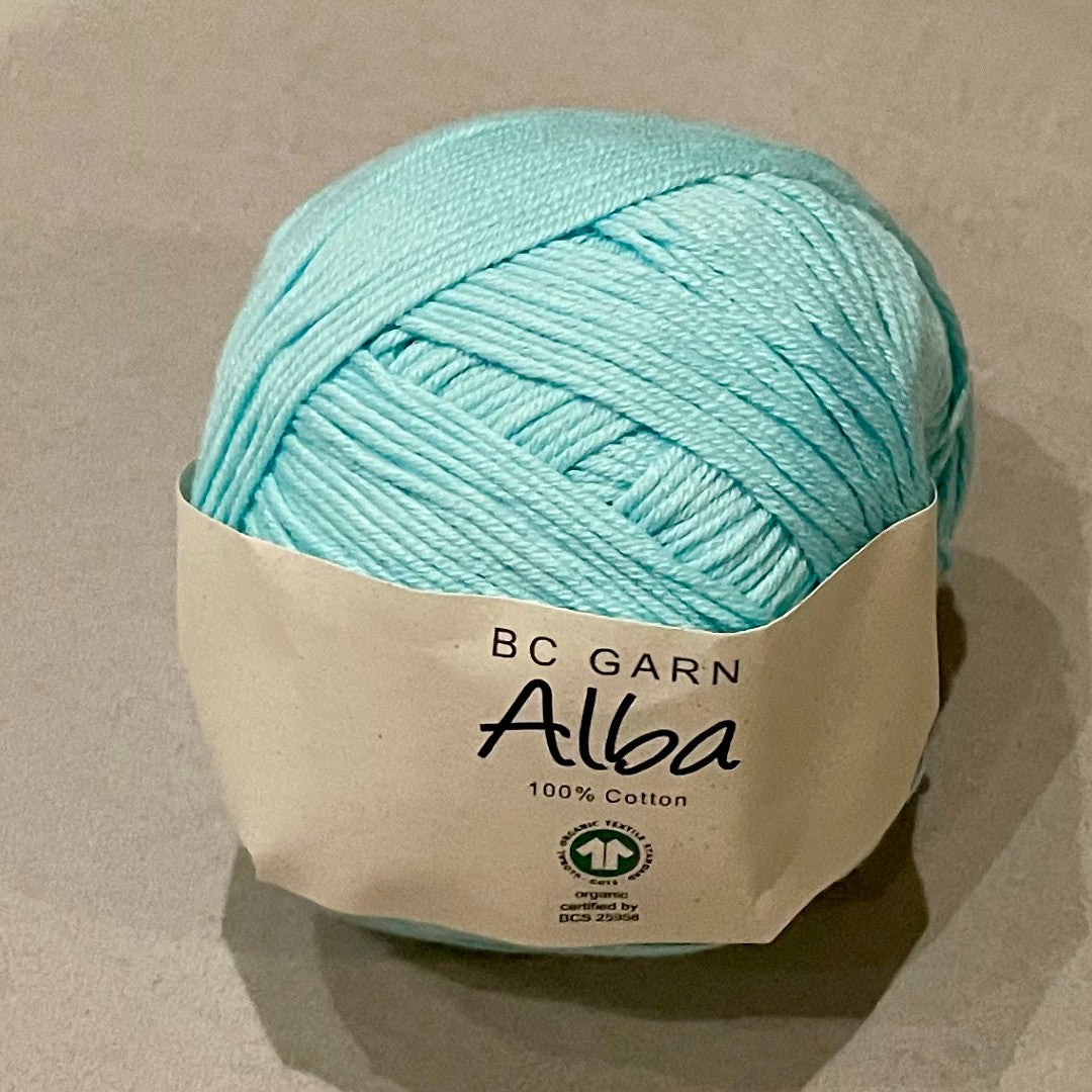 Lyseblå Alba GOTS certificeret bomulds garn
