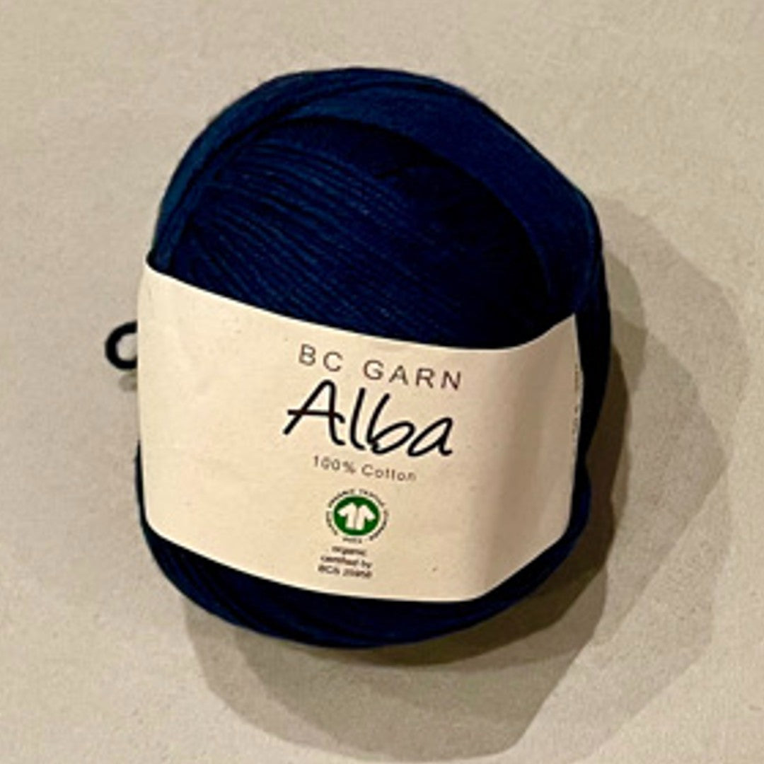 Mørkeblå Alba GOTS certificeret bomulds garn