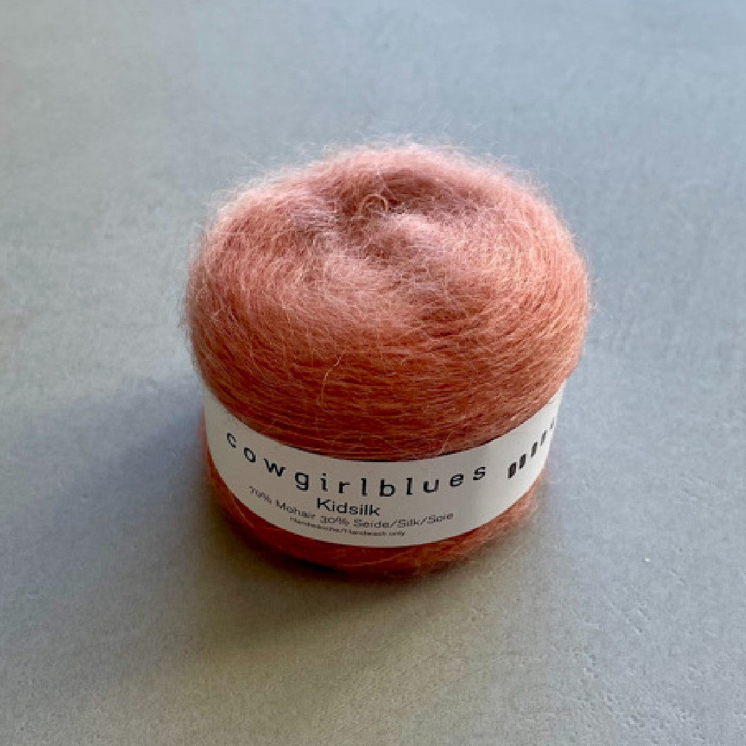 Terracotta Kidsilk Solid mohair garn fra cowgirlblues