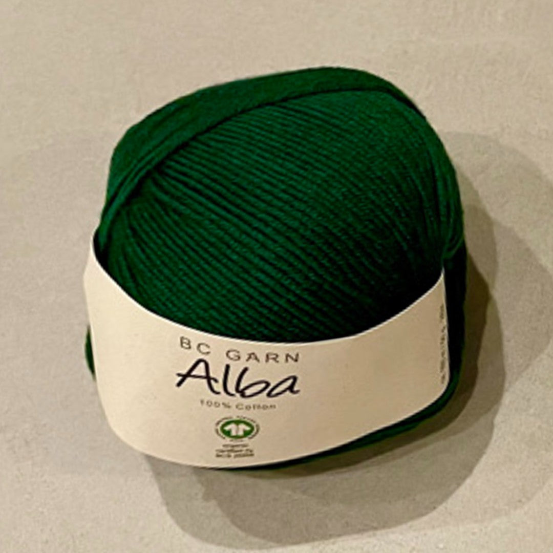Mørkegrøn Alba GOTS certificeret bomulds garn