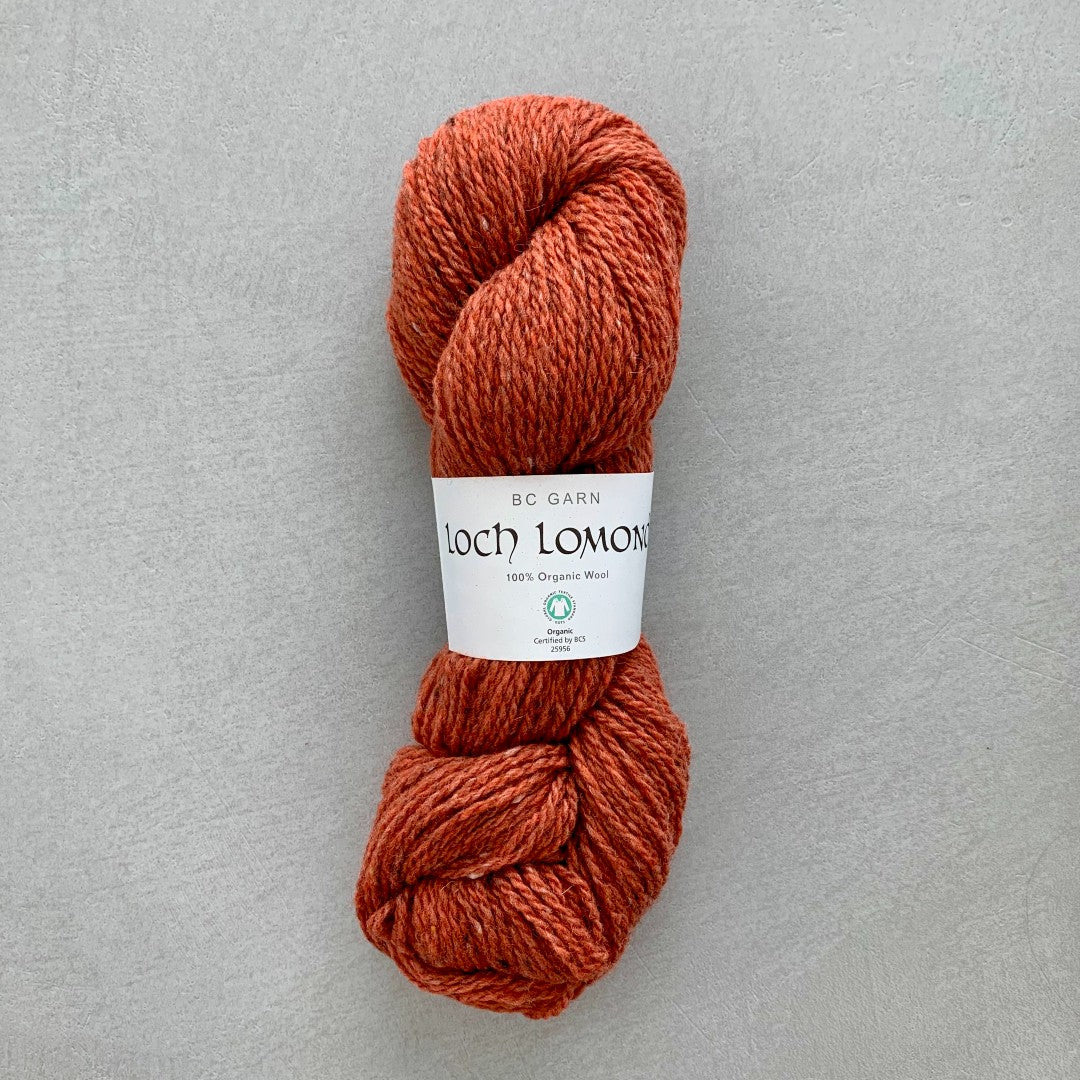 Loch Lomond Bio GOTS certificeret tweed garn kobber farve