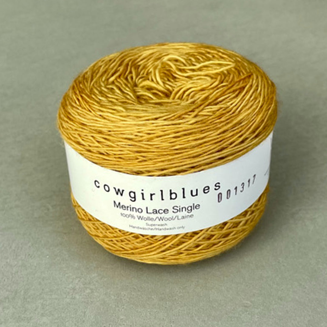 Mustard Merino Lace Single merino uld fra Cowgirlblues