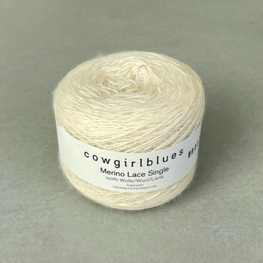 Hvid Merino Lace Single merino uld fra Cowgirlblues