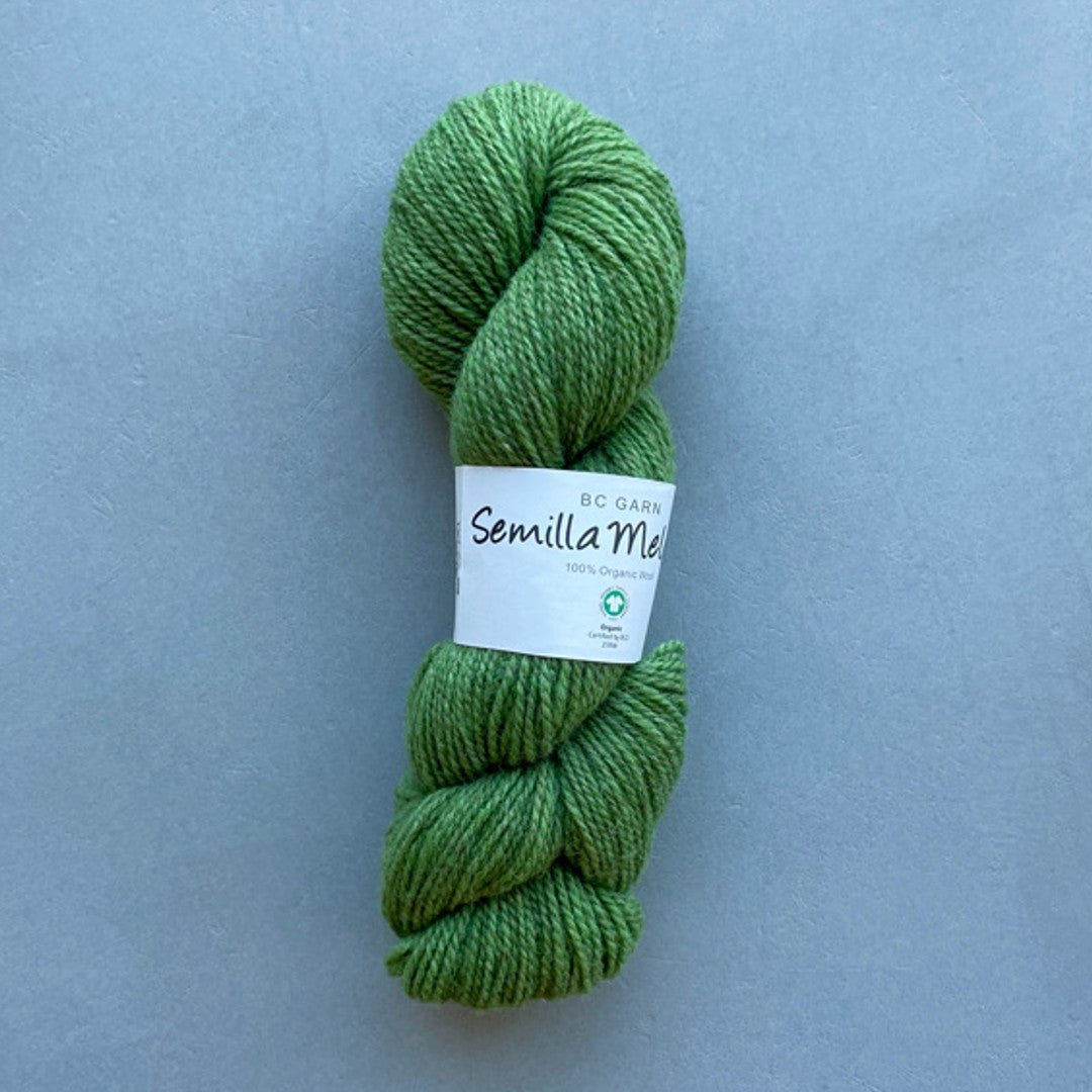 Græsgrøn Semilla Melange GOTS certificeret økologisk uld