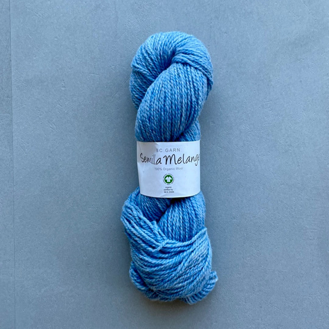 Lysblå Semilla Melange GOTS certificeret økologisk uld