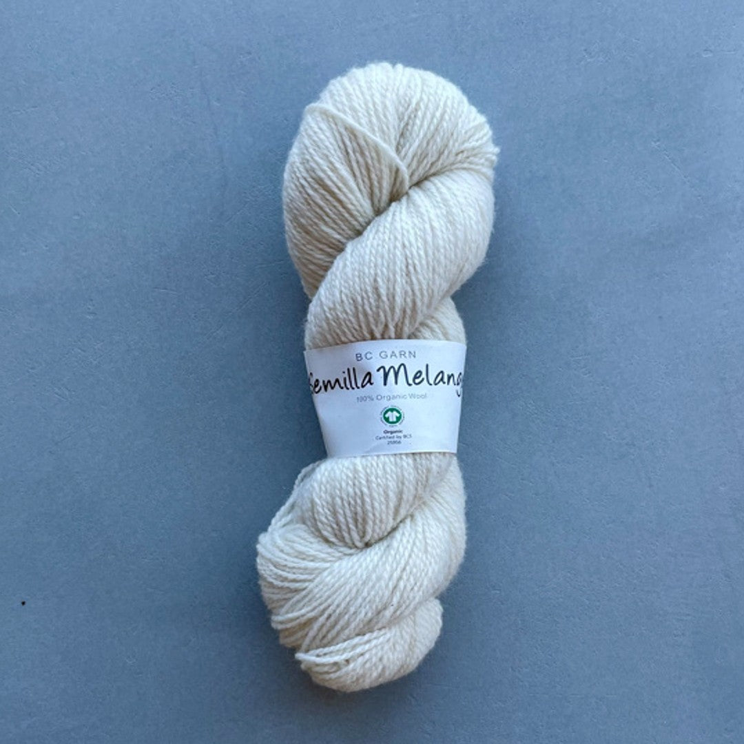 Hvid Semilla Melange GOTS certificeret økologisk uld